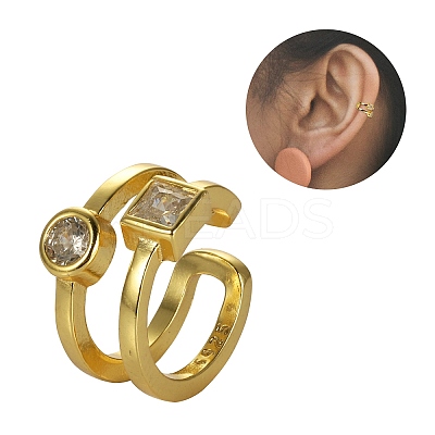 925 Sterling Silver Cuff Earrings JE1065A-1