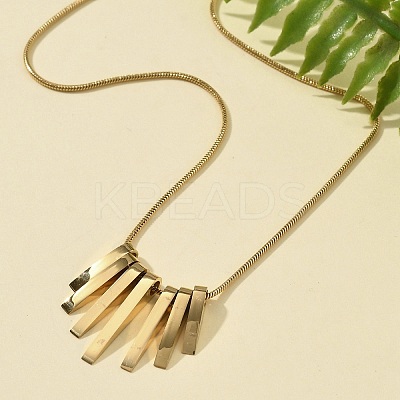 304 Stainless Steel Tassel Pendant Necklaces NEJW-V001-13G-1