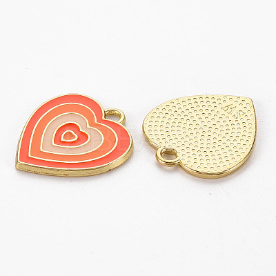 Rack Plating Light Gold Alloy Enamel Pendants LS-ENAM-Q444-014B-RS-1