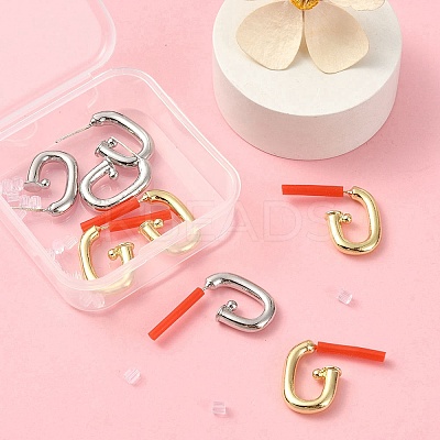 8Pcs 2 Colors Rack Plating Alloy Stud Earring Findings FIND-YW0003-82A-1