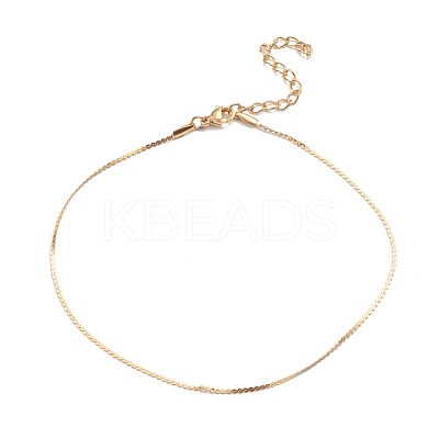 304 Stainless Steel Serpentine Chain Anklets AJEW-G024-08G-1