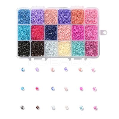FGB 450G 18 Colors 12/0 Grade A Round Glass Seed Beads SEED-JP0012-05-2mm-1