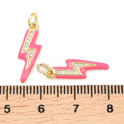 Brass Micro Pave Clear Cubic Zirconia Pendants ZIRC-A019-12G-G-1