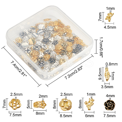 160 Pcs Alloy Cabochons MRMJ-OC0001-66-1