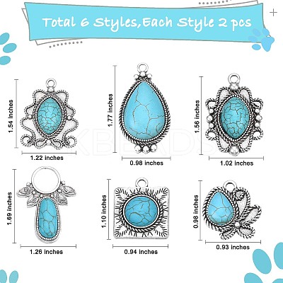 DIY Pendant Making Findings Kits DIY-SZ0008-15-1