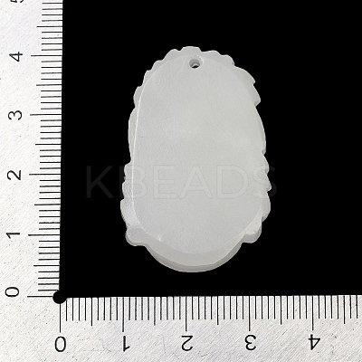 Natural White Jade Carved Pendants LS-G-S384-01H-1