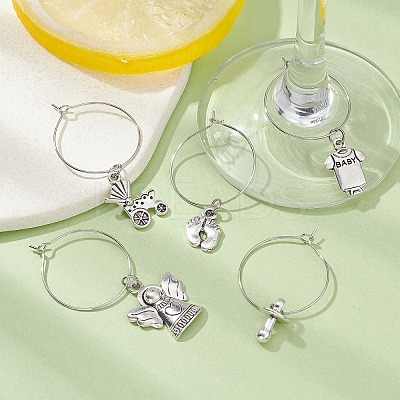 Alloy Wine Glass Charms AJEW-JO00210-1
