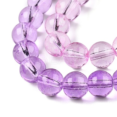 Baking Paint Transparent Glass Beads X-DGLA-M001-8mm-01-1