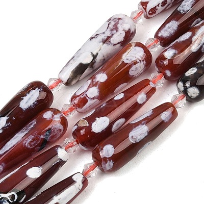 Natural Fire Crackle Agate Beads Strands G-K393-F01-10x30-1