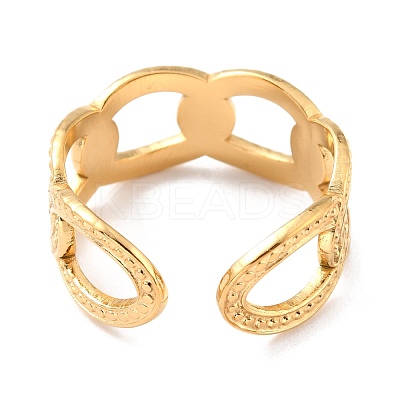 Ion Plating(IP) 304 Stainless Steel Finger Rings RJEW-L102-41G-1