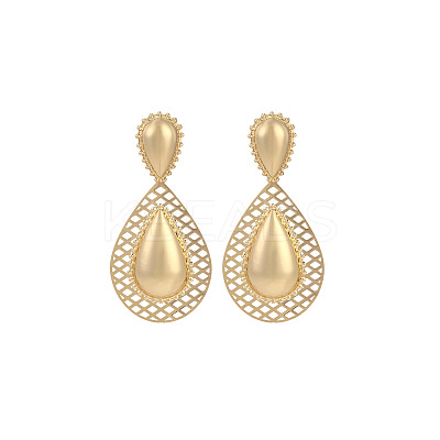 Teardrop Iron Dangle Stud Earrings FS-WG55C07-01-1