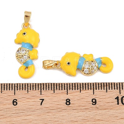 Brass Micro Pave Black Cubic Zirconia Pendants CU-CBA415D-08G-02-1