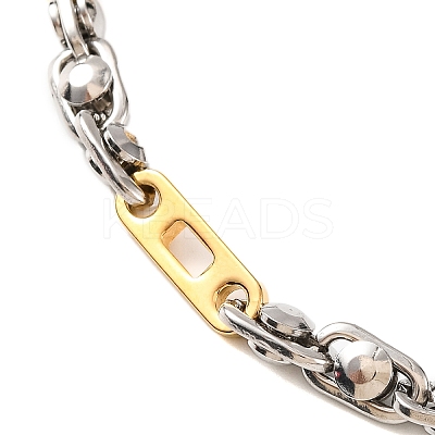 201 Stainless Steel Link Chain Bracelets BJEW-B078-132GP-1