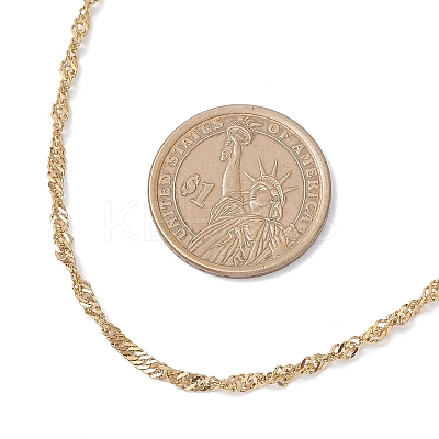304 Stainless Steel Singapore Chain Necklaces for Women NJEW-JN05592-1