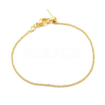 Brass Cable Chains Bracelets for Women BJEW-G735-09G-1