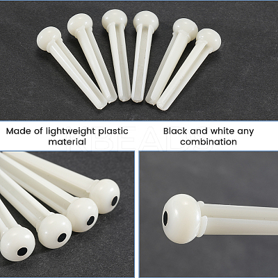 27Pcs 5 Styles Plastic Guitar String Pins Set AJEW-CN0004-46-1