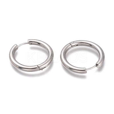 Tarnish Resistant 201 Stainless Steel Huggie Hoop Earrings EJEW-L256-05Q-P-1