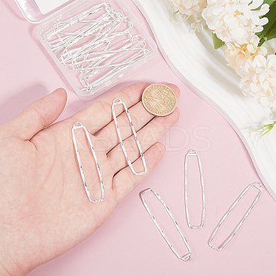 20Pcs Alloy Open Back Bezel Big Pendants FIND-CA0008-87S-1