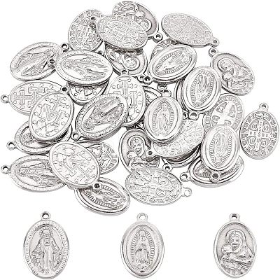 36Pcs 3 Style 201 Stainless Steel Pendants STAS-UN0025-58-1