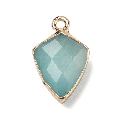 Dyed Natural Blue Chalcedony Pendants G-K422-01G-05-1