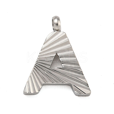 Letter A~Z 304 Stainless Steel Charms STAS-G345-01P-1