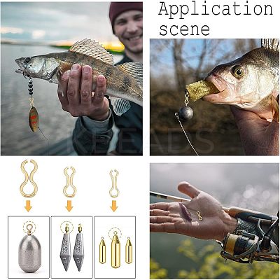 240Pcs 3 Style Stainless Steel Fishing Swivel Tackle Accessories STAS-FH0001-57G-1