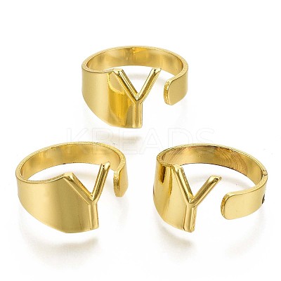 Alloy Cuff Finger Rings X-RJEW-S038-195Y-G-NR-1
