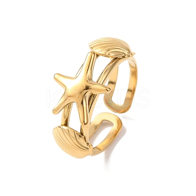 304 Stainless Steel Cuff Open Rings RJEW-C151-03D-G-1