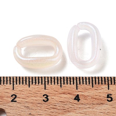 Luminous Rainbow Iridescent Plating Acrylic Linking Rings OACR-Z013-13-1