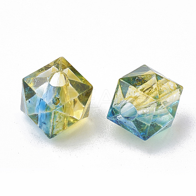 Two Tone Transparent Spray Painted Acrylic Bead LS-X-ACRP-T005-26B-1