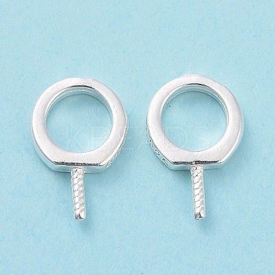 925 Sterling Silver Screw Eye Peg Bails X-STER-D035-42S-1