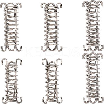 6Pcs Stainless Steel Camping Tent Spring Buckle AJEW-FH0001-47-1