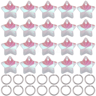 50Pcs Electroplate Glass Charms GLAA-SP0001-89-1