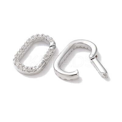Rack Plated Brass Micro Pave Cubic Zirconia Clasps LS-KK-Z039-06C-P-1
