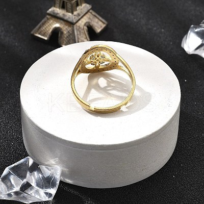 201 Stainless Steel Cuff Rings for Women RJEW-S395-03G-1-1