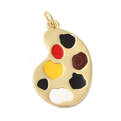 Brass Enamel Pendants KK-L216-005G-1
