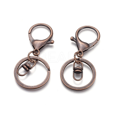 Iron Alloy Lobster Claw Clasp Keychain KEYC-D016-R-1