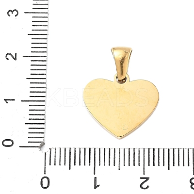 304 Stainless Steel Pave Natural White Shell Heart with Initial Slice Pendants STAS-R168-25G-V-1