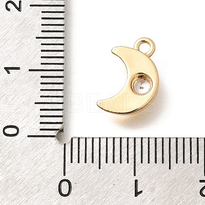 Brass Micro Pave Cubic Zirconia Charms KK-C085-22G-1