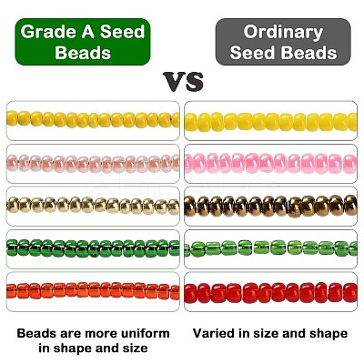 12/0 FGB Grade A Round Glass Seed Beads SEED-Q006-M01-1