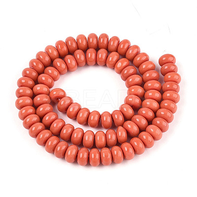 Opaque Solid Color Glass Beads Strands X-GLAA-ZX008-8mm-18E-1