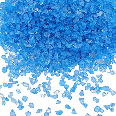Transparent Electroplate Crushed Glass Craft GLAA-SC0001-98B-01-1