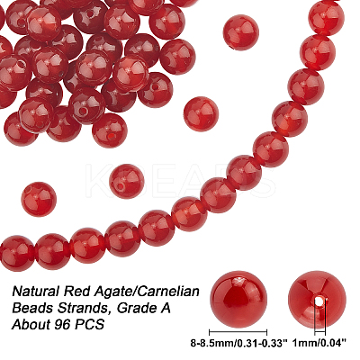 Natural Carnelian Beads Strands G-AR0002-93-1