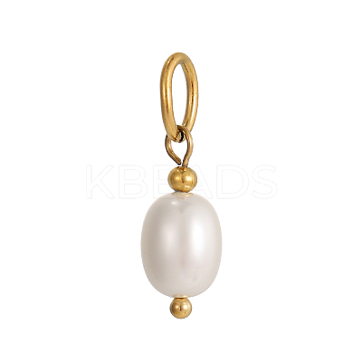 Shell Pearl Oval Charms BSHE-OY009-83G-1