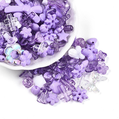 Transparent & Opaque Acrylic Beads TACR-T028-26G-1