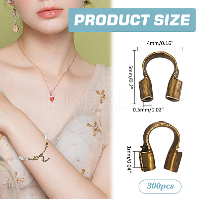 300Pcs Brass Wire Guardian and Protectors KK-ME0002-66-1