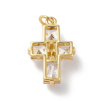 Rack Plating Brass Micro Pave Cubic Zirconia Pendants LS-KK-A160-05G-1