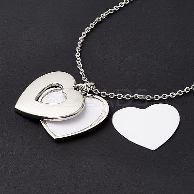 Sublimation Blank Aluminum Pendant Necklace LS-NJEW-E020-01P-02-1