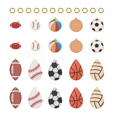 DIY Sports Themed Pendants Jewelry Making Finding Kits DIY-PJ0001-35-1
