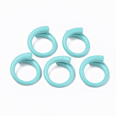 Spray Painted Alloy Cuff Rings RJEW-T011-14-RS-1